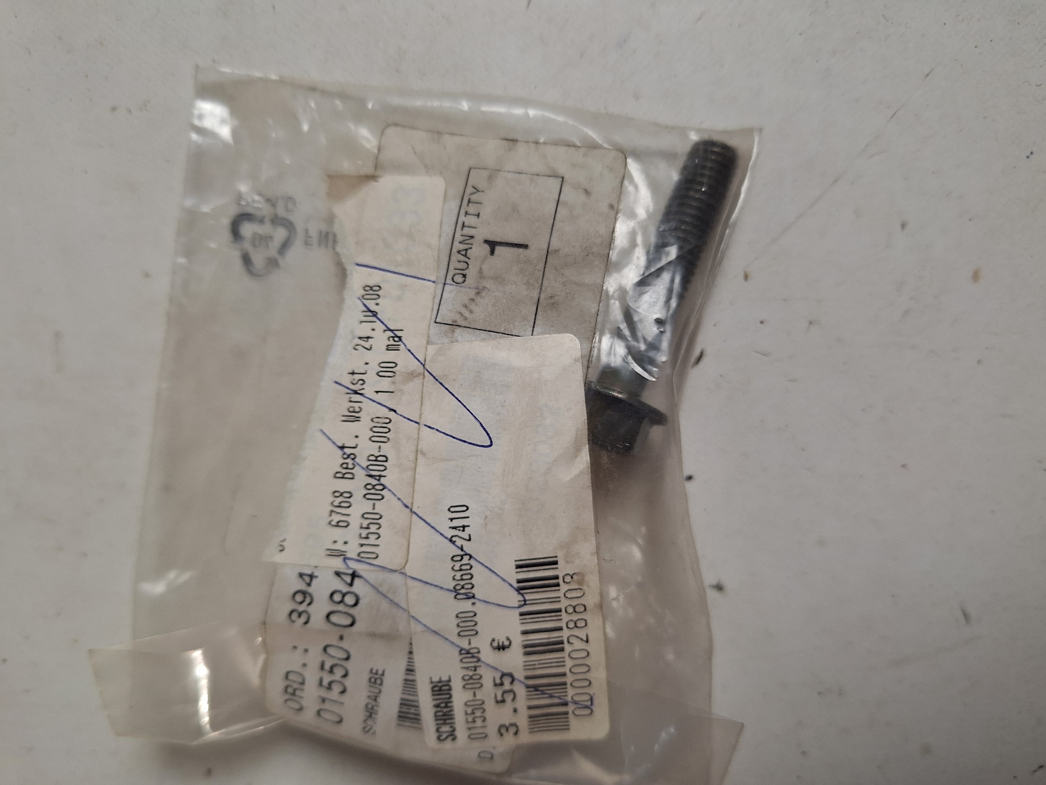 Picture of SUZUKI  SCHRAUBE  01550-0840B